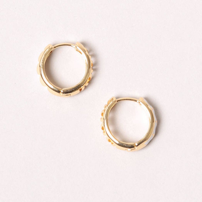 14K Gold-Dipped Two-Tone Hoops: ONE SIZE / GLD