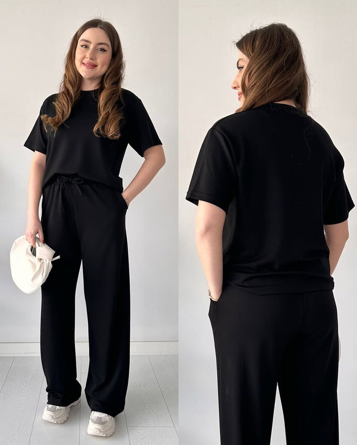 2 Pcs Half Sleeves Trouser Set