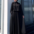 2 Pcs Long Maxi Winter Outfit With Upper Fleece Jacket