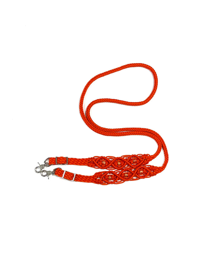 8' Fancy  braided loop reins - Tiffanys Braided Tack LLC