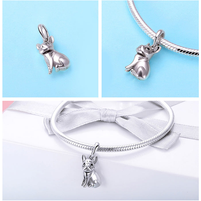 925 Sterling Silver French Bulldog Charm-charm-Ploocy-Ploocy