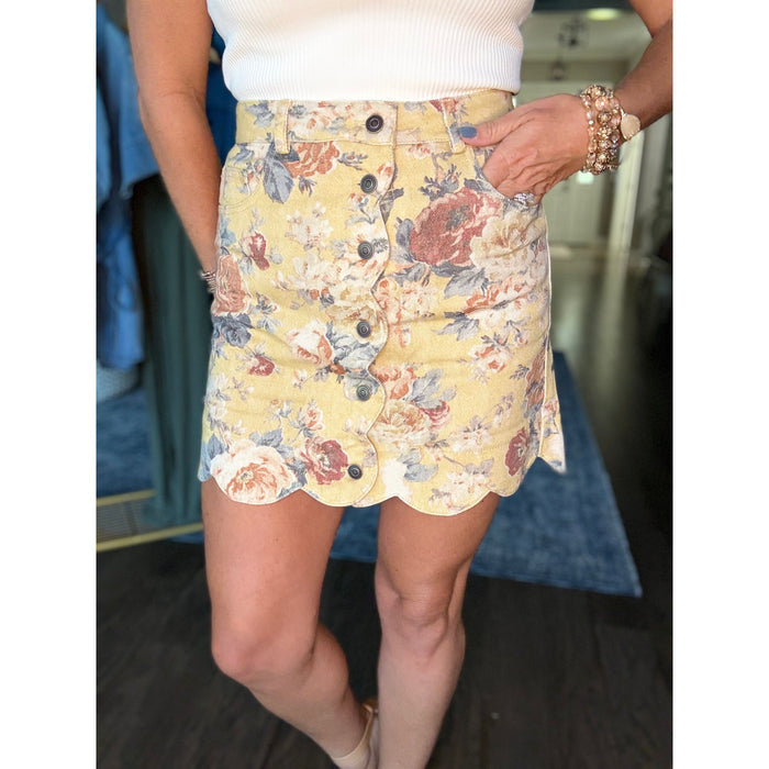 Marigold Denim Mini Skirt