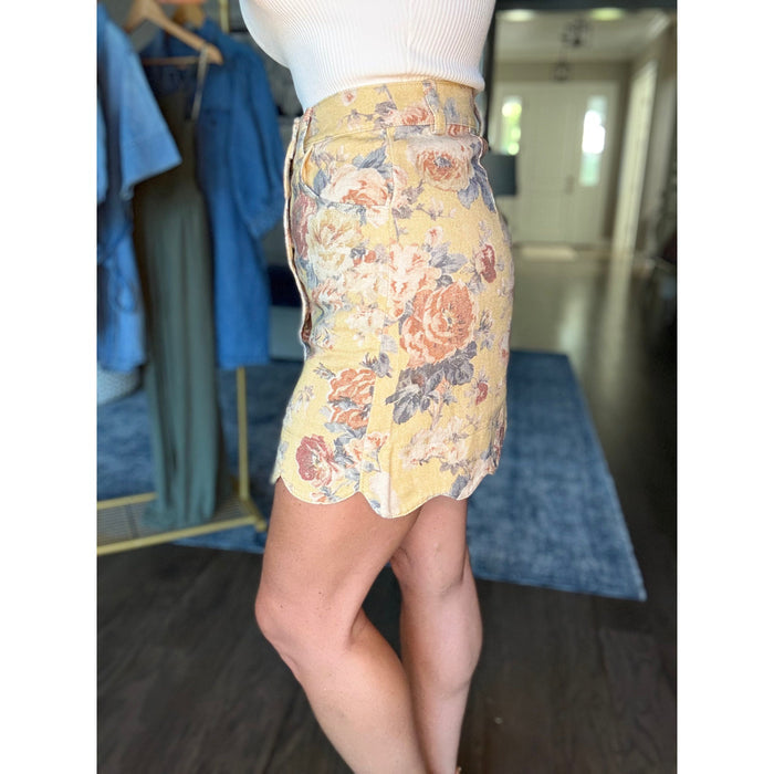 Marigold Denim Mini Skirt
