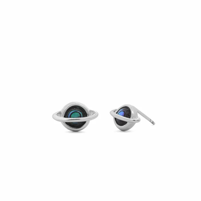 Abalone Saturn Stud Earrings