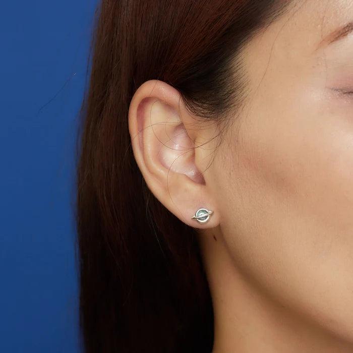 Abalone Saturn Stud Earrings