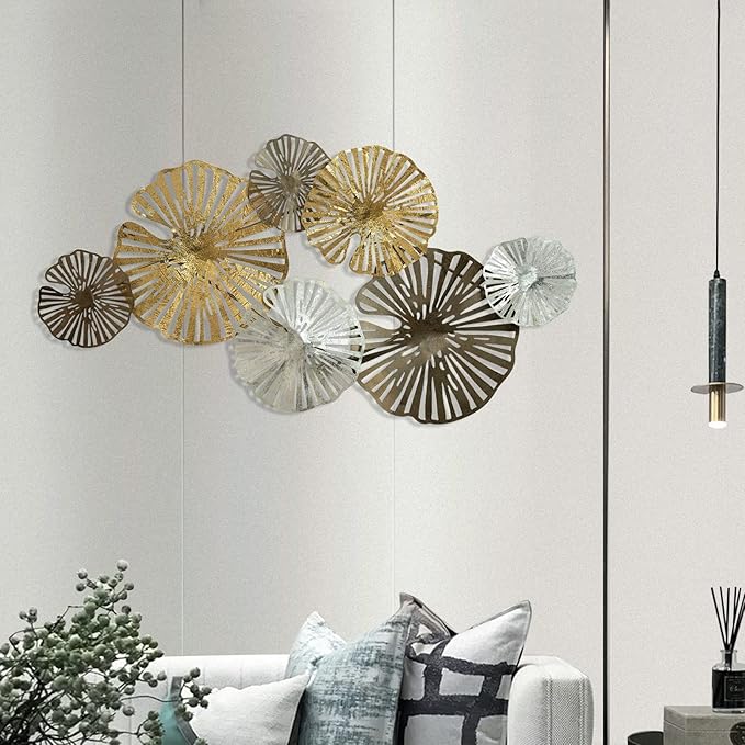 Abstract Floral Metal Wall Sculpture