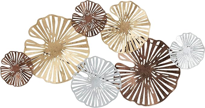 Abstract Floral Metal Wall Sculpture