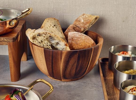 Acacia Wood Bowl 25cm x 12cm
