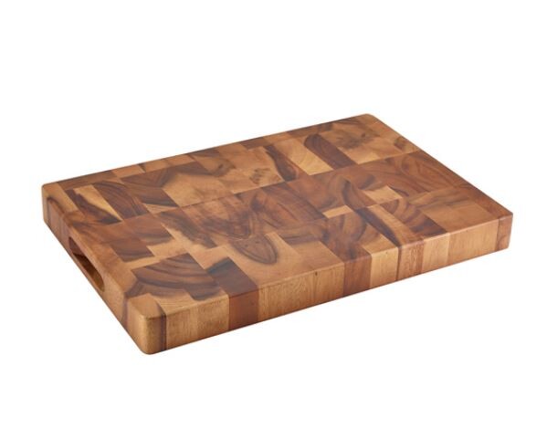 Acacia Wood End Grain Chopping Board 45.5cm x 30.5cm x 4.5cm