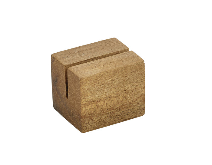 Acacia Wood Sign Holder 3 x 2.5 x 2.5cm