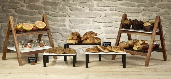 Acacia Wood Sign Holder 3 x 2.5 x 2.5cm