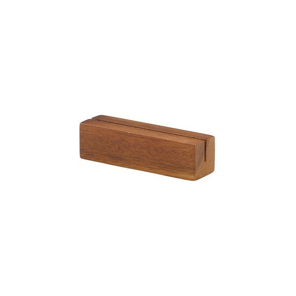 Acacia Wood Sign Holder 9 x 3 x 3cm