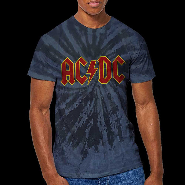 AC/DC T-Shirt Dip Dye - Logo Rock Off