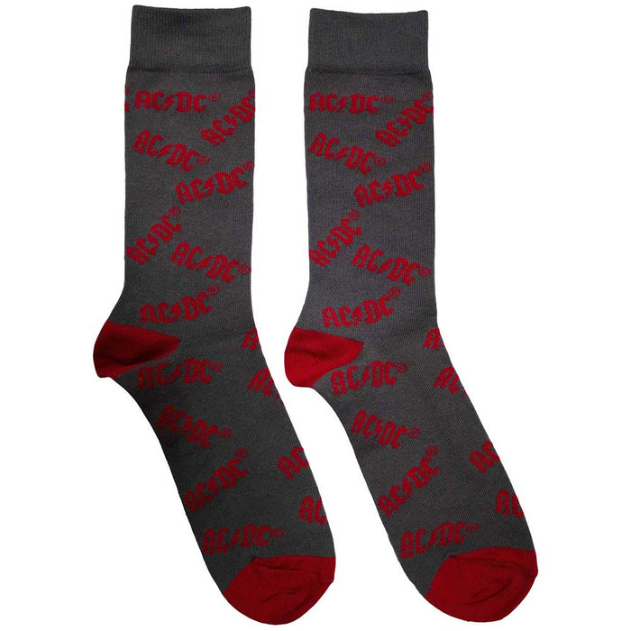 AC/DC Unisex Ankle Socks - Logo Pattern (UK SIZE 6 - 11) Rock Off