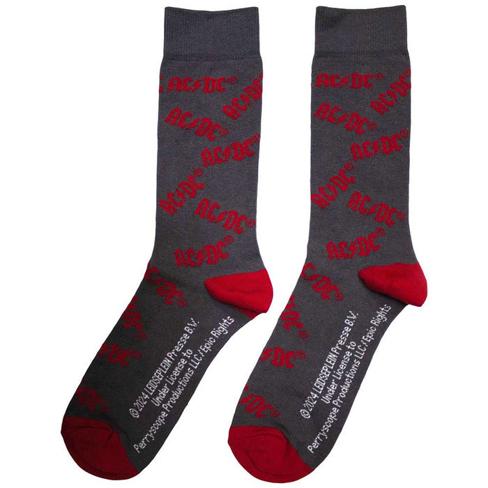AC/DC Unisex Ankle Socks - Logo Pattern (UK SIZE 6 - 11) Rock Off