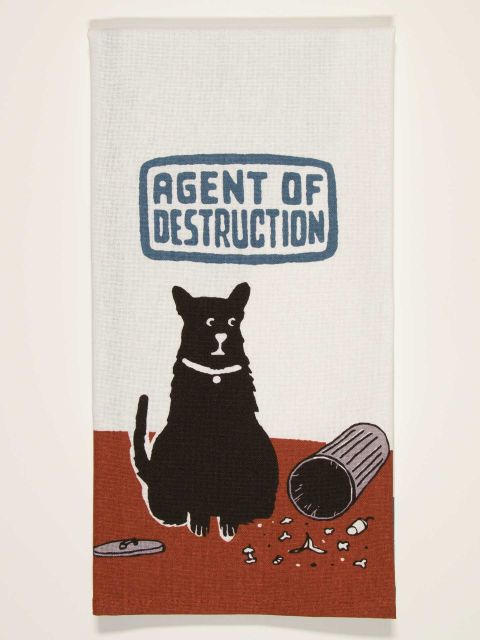 Agent Of Destruction  Dish Towel BLUEQ