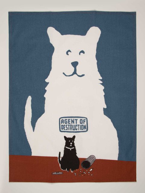 Agent Of Destruction  Dish Towel BLUEQ