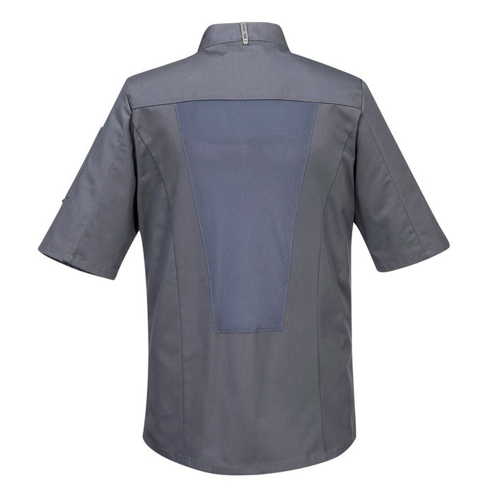 Airback Pro Chefs Jacket **Short Sleeves** Grey