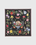 Alice Garden Black Narrative Square Scarf