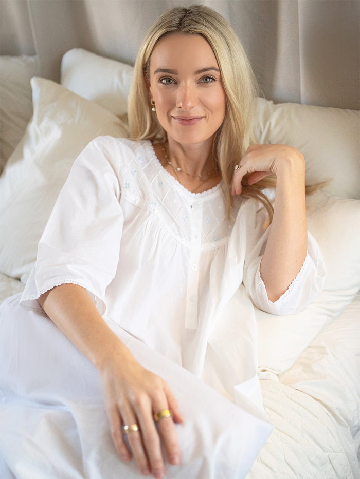 Alice White Cotton Nightgown