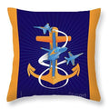 Anchors Aweigh Fouled Anchor - Throw Pillow