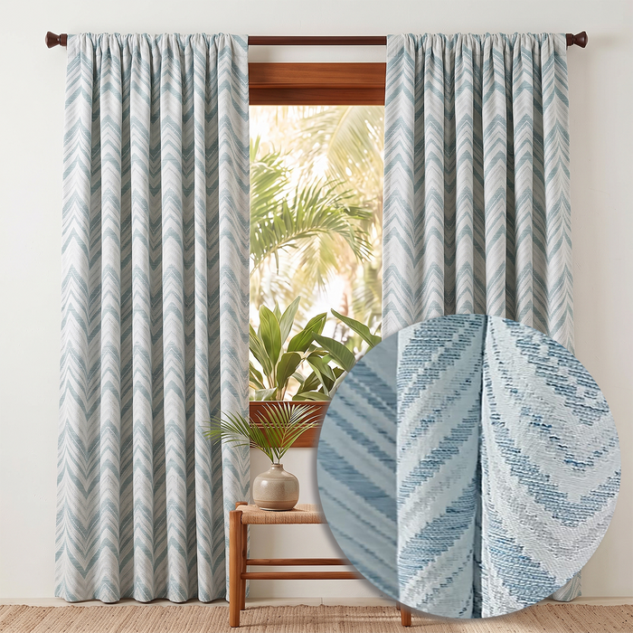 Andesa Jacquard Panel & Matching Kitchen Curtain (Buy 1 Get 1 Free)