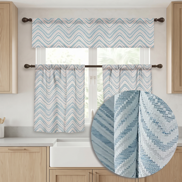 Andesa Jacquard Panel & Matching Kitchen Curtain (Buy 1 Get 1 Free)