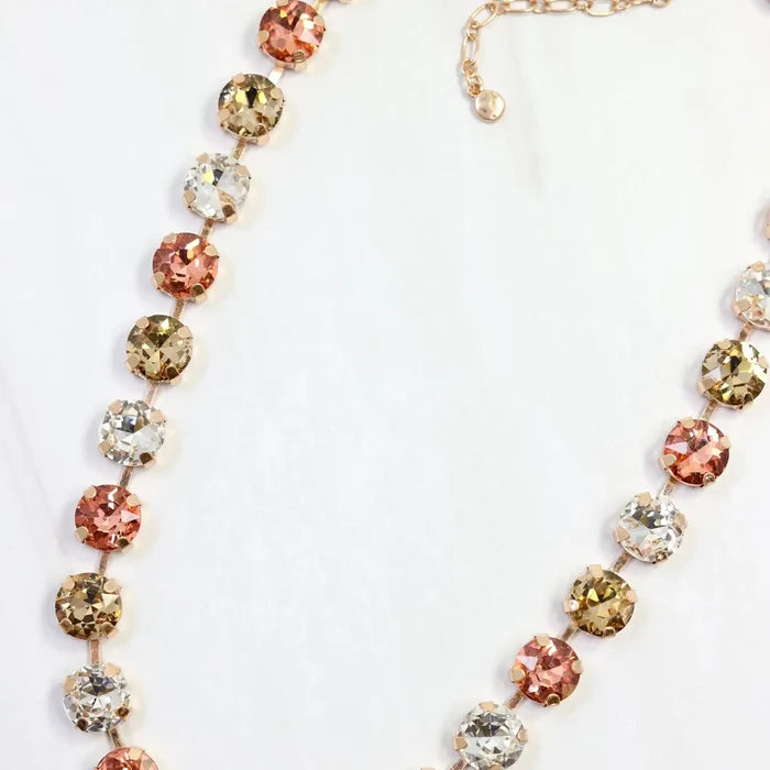 Andi Rhinestone Necklace Tpz Lt Mul