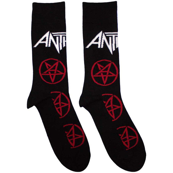 Anthrax Unisex Ankle Socks - Pentathrax Patten (UK SIZE 6 - 11) Rock Off