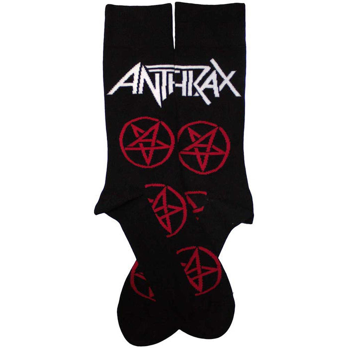 Anthrax Unisex Ankle Socks - Pentathrax Patten (UK SIZE 6 - 11) Rock Off