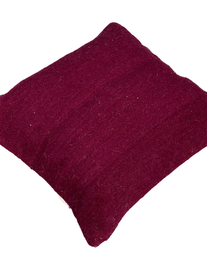 Anzal's Flatweave Pillow - Solid Purple - Salam Hello