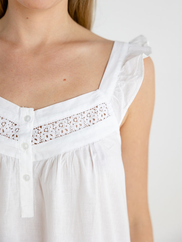 April White Cotton Nightgown