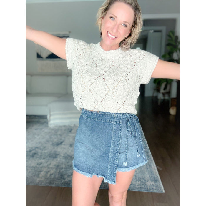 women's boutique sweater cream front