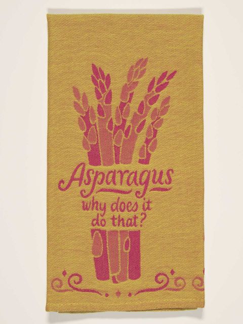 Asparagus. Why does it do that?  Dish Towels BLUEQ