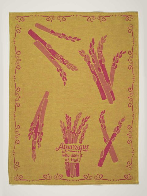 Asparagus. Why does it do that?  Dish Towels BLUEQ