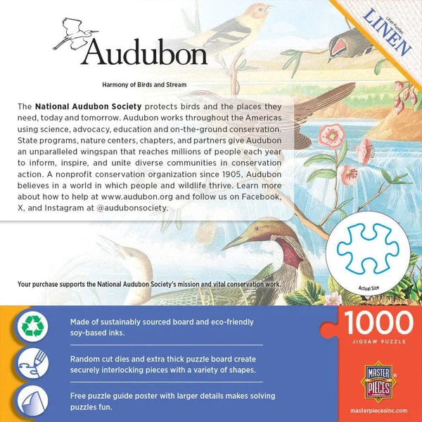 Audubon Harmony of Birds and Stream 1000pc Puzzle