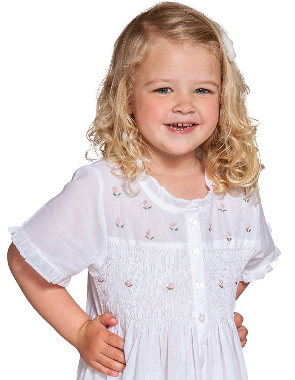 Ava White Cotton Dress, Lace