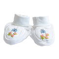 Baby Booties, Combed Cotton, Embroidered