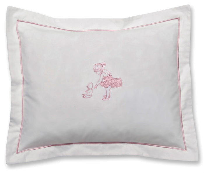 Baby Boudoir Pillow Cover, Ballerina & Teddy