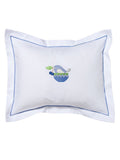 Baby Boudoir Pillow Cover, Bird in Cup (Blue)