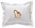Baby Boudoir Pillow Cover, Giraffe & Baby (Beige)