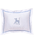 Baby Boudoir Pillow Cover, Zebra (Blue)