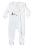 Baby Footie, Combed Cotton, Embroidered