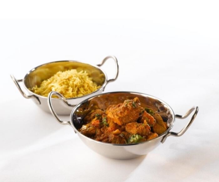 Balti Dish With Handle Stainless Steel 13 x 4cm 46.5cl / 16.25oz (Box Of 12)