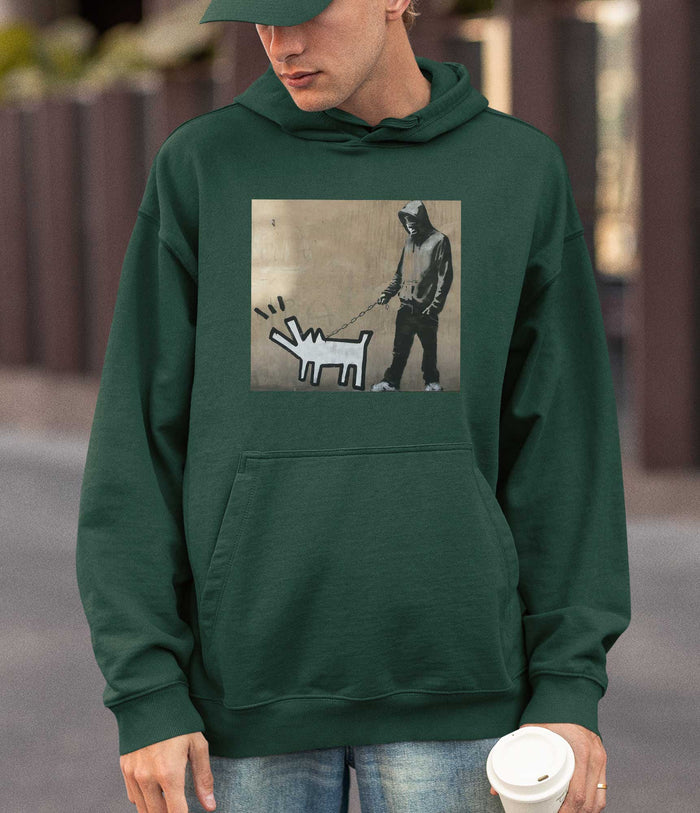 Banksy Hoodie - Dog Walker Banksy-Apparel