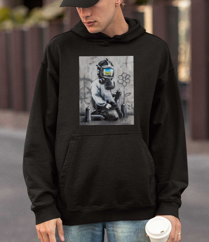 Banksy Hoodie - Gasmask Banksy-Apparel