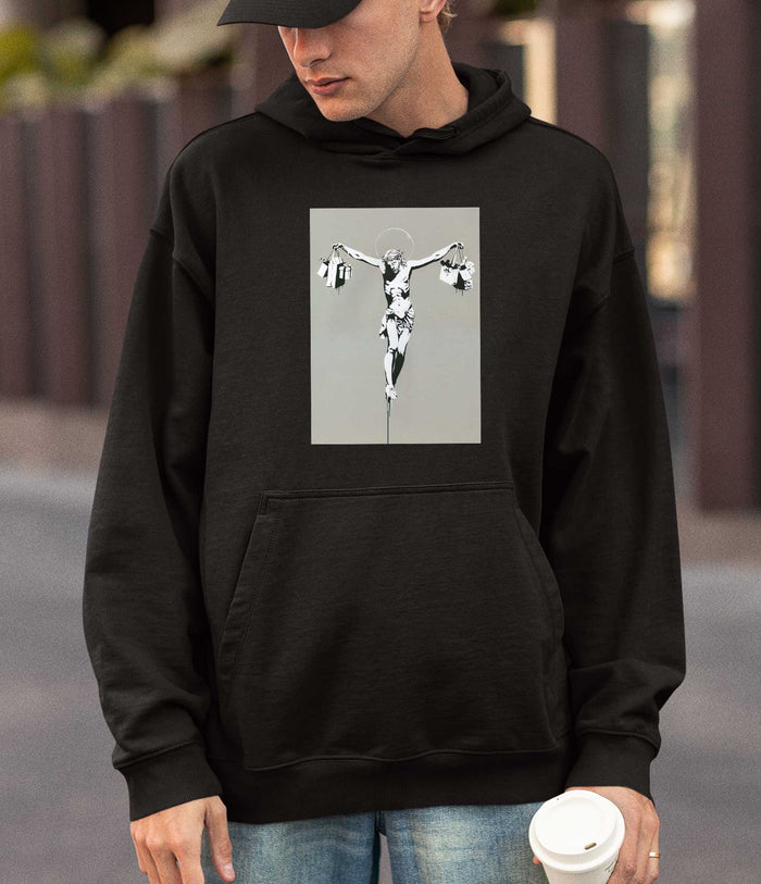 Banksy Hoodie - Jesus Shopping Banksy-Apparel