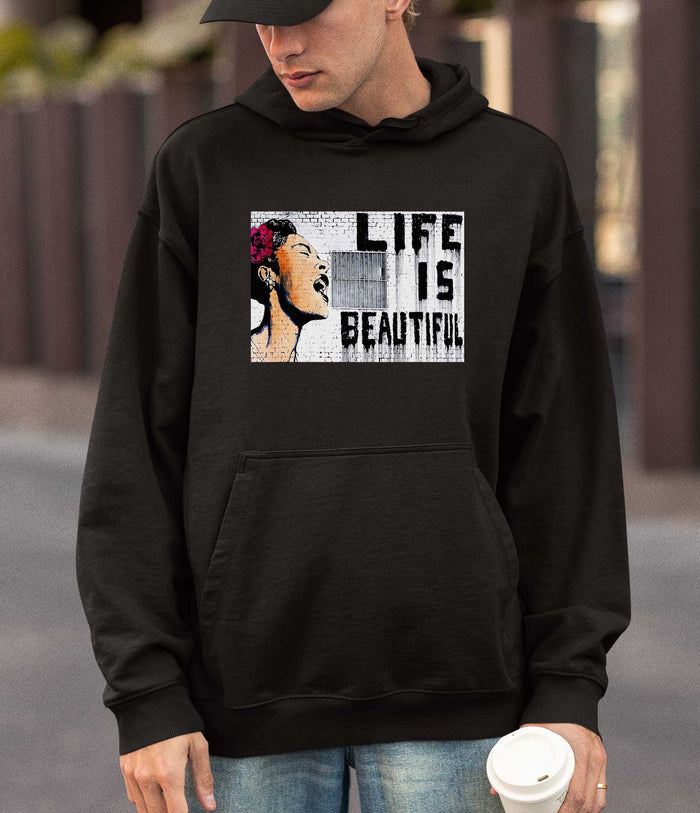 Banksy Hoodie - Life is Beautiful Banksy-Apparel