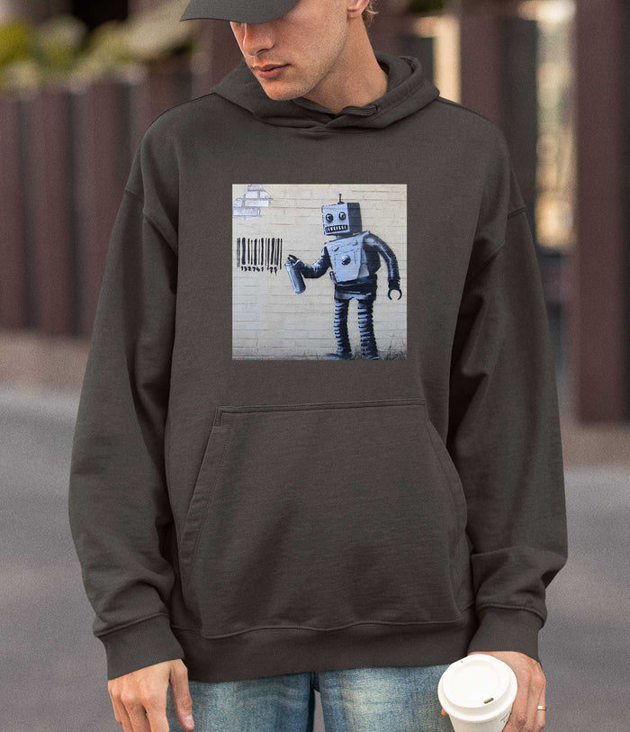 Banksy Hoodie - Tagging Robot Banksy-Apparel