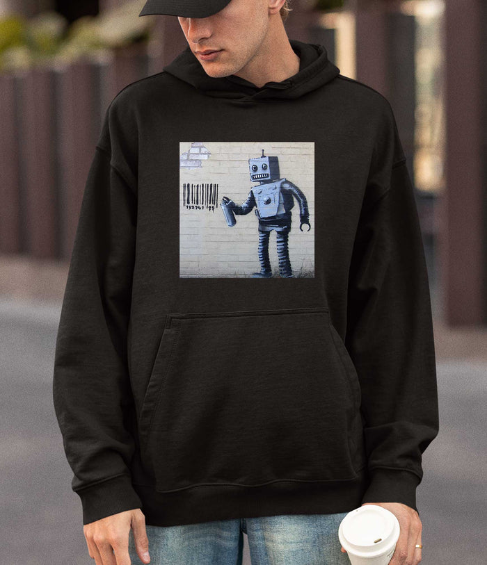 Banksy Hoodie - Tagging Robot Banksy-Apparel